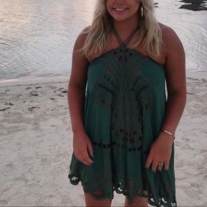 FREE PEOPLE HIGH NECK MINI DRESS